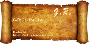 Gál Rella névjegykártya